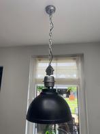 Industriële Hanglamp Zwart met Ketting, Ophalen, Zo goed als nieuw, 75 cm of meer, Metaal
