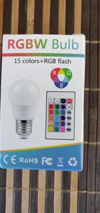 E27 RGBW schemerledlamp met 15 kleuren instelbaar (Nieuw)  ., Nieuw, E27 (groot), Ophalen of Verzenden, Led-lamp