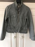 Grijze leren jas Object, maat XL, Maat 46/48 (XL) of groter, Ophalen of Verzenden, Zo goed als nieuw, Jasje
