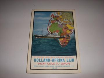 Mooie gids Holland - Afrika Lijn VNS Guide to Europe 1954 beschikbaar voor biedingen