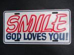 Nummerplaat amerikaans, don t touch me!, Smile,, Verzamelen, Retro, Ophalen of Verzenden, Huis en Inrichting