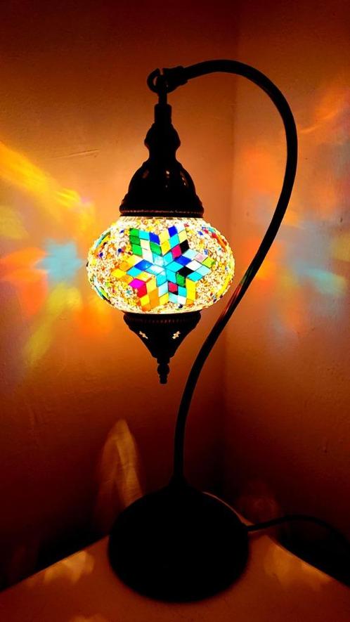 Diverse Oosterse Arabische tafellamp zwanenhals glasmozaiek, Huis en Inrichting, Lampen | Tafellampen, Nieuw, Minder dan 50 cm