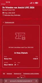 Vrienden van amstel live 2026 kaartjes, Twee personen, Januari