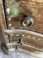 Italiaans vintage gouden ladekastje boho, Huis en Inrichting, Kasten | Ladekasten, Ophalen, Gebruikt, Vintage, 50 tot 100 cm