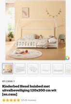 NIEUW 120x200 Kinderbed Hesel met uitvalbeveiliging wit, Ophalen, Nieuw, 180 cm of meer, 100 cm of meer