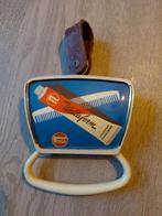 Vintage reclame (wellaform) Hengsel voor tram Amsterdam, Ophalen of Verzenden, Gebruikt, Trein, Overige typen