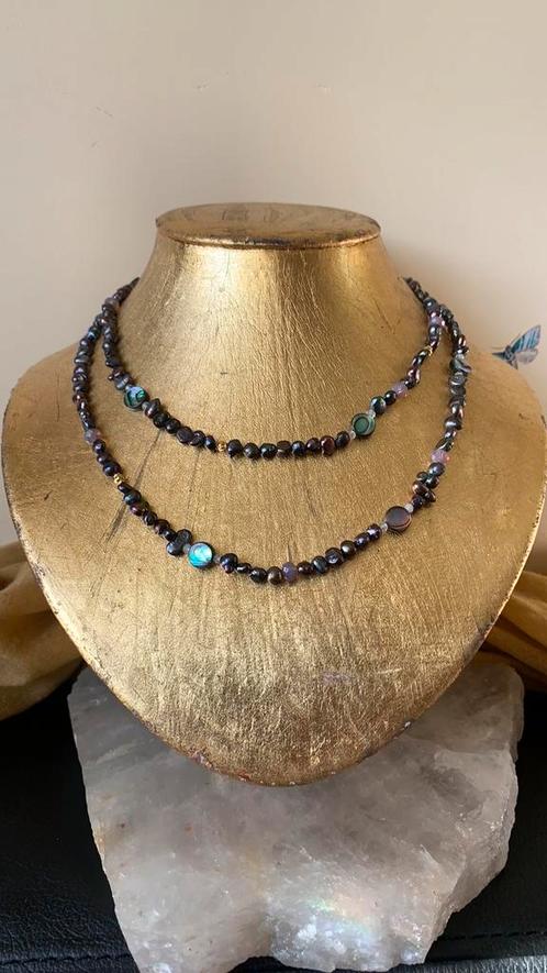Parel zoetwater abalone geluk balans harmonie intuïtie uniek, Sieraden, Tassen en Uiterlijk, Kettingen, Nieuw, Steen of Mineraal