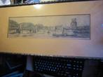 Panorama ets Rotterdam, Maas,Wittehuis,Marius Janssen, Antiek en Kunst, Kunst | Etsen en Gravures, Ophalen of Verzenden