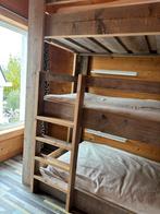 Steigerhout Stapelbed 3 pers. + 2 matrassen, Huis en Inrichting, Gebruikt, 90 cm, Eenpersoons, Bruin