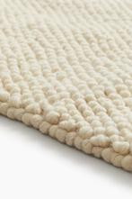 H&M home Vloerkleed Lichtbeige - wolmix Structuur 200 x 300, Huis en Inrichting, Stoffering | Tapijten en Kleden, Ophalen, Gebruikt