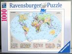 Ravensburger puzzel 1000 stukjes Staatkundige Wereldkaart, Ophalen of Verzenden, 500 t/m 1500 stukjes, Legpuzzel, Zo goed als nieuw