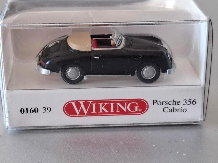 1:87 Porsche 356 cabrio zwart in OVP Wiking € 8, Hobby en Vrije tijd, Modelauto's | 1:87, Zo goed als nieuw, Auto, Wiking, Verzenden