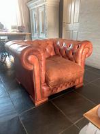 2 Chesterfield Fauteuils Bendic Cognac, Huis en Inrichting, Fauteuils, Ophalen of Verzenden, Gebruikt, Leer, 75 tot 100 cm