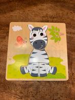 Puzzel hout ‘zebra’, Ophalen of Verzenden, Zo goed als nieuw, Van hout, Minder dan 10 stukjes