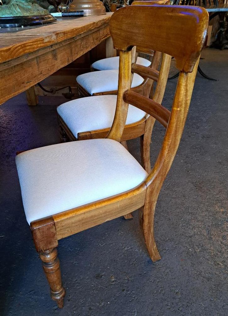 4 zeer mooie en echte antieke gave stoelen herkomst Engeland, Antiek en Kunst, Antiek | Meubels | Stoelen en Banken, Ophalen