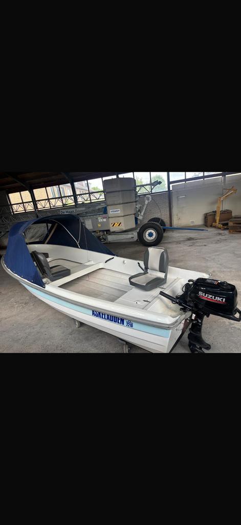 Askeladden 2210 met 6pk Suzuki motor, Watersport en Boten, Vis- en Consoleboten, Zo goed als nieuw, Tot 10 pk, 3 tot 6 meter, Benzine