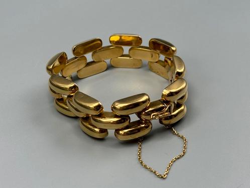 18 kt. geelgouden armband, Sieraden, Tassen en Uiterlijk, Armbanden, Zo goed als nieuw, Goud, Geel, Ophalen of Verzenden