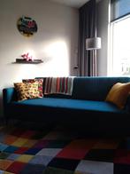 Goossens Key West Petrol Driezitsbank, Huis en Inrichting, Banken | Bankstellen, Ophalen, Driepersoons, 75 tot 100 cm, Zo goed als nieuw