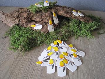partij Houten kerst kaarsjes kaars 3,5 cm  beschikbaar voor biedingen