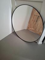 Zwarte ronde spiegel, Huis en Inrichting, Woonaccessoires | Spiegels, Ophalen, Gebruikt, Rond, 75 tot 100 cm