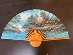 Handgeschilderde Bamboe Waaier, Antiek en Kunst, Ophalen of Verzenden
