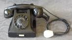 Nr RR175: 1 Bakelieten zwarte PTT telefoon met draaischijf, Telecommunicatie, Vaste telefoons | Niet Draadloos, Tweedehands, onbekend.