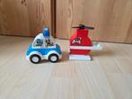 Duplo brandweerhelikopter en politiewagen 10957, Ophalen of Verzenden, Gebruikt, Duplo