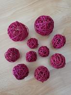 10 rieten/rotan decoratieballen/decoratiebollen, Ophalen of Verzenden