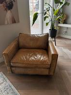 Leren fauteuil, Huis en Inrichting, Ophalen, Zo goed als nieuw, 75 tot 100 cm, Industrieel