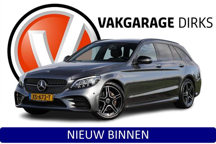 Mercedes-Benz C-klasse Estate 200 Aut9 AMG Night ✅ Full-LE, Auto's, Mercedes-Benz, Bedrijf, Te koop, C-Klasse, ABS, Achteruitrijcamera