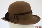 Vintage Dameshoed Hut Hanne beige bruin 55 = S tot XS, 55 cm (S, 6⅞ inch) of minder, Hoed, Ophalen of Verzenden, Hut Hanne - Stuttgart