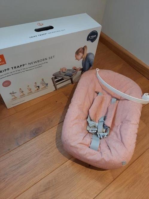 Stokke triptrap newborn set confetti coral vanaf 0 tot 6 m., Kinderen en Baby's, Kinderstoelen, Zo goed als nieuw, Ophalen