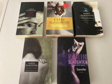 5 boeken set karin slaughter thrillers zoenoffer nachtschade beschikbaar voor biedingen