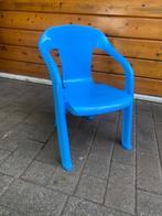 Tuinstoel kind kleur blauw kunststof, Ophalen, Gebruikt, Kunststof, Stapelbaar