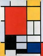 Piet Mondriaan - Compositie - ArtPrint op Canvasdoek, Antiek en Kunst, Kunst | Litho's en Zeefdrukken, Ophalen of Verzenden