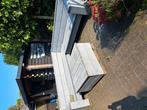 Te koop steigerhouten tuinbank met kussenset, Tuin en Terras, Tuinbanken, Ophalen of Verzenden, Gebruikt, Hout