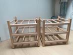 HUTTEN Wijnrek 9 flessen, massief hout, Ophalen of Verzenden, Zo goed als nieuw, Hout, Minder dan 50 cm