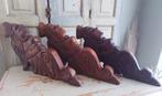 Org. Antieke woonwagen ornament console balkdragers v hout, Ophalen