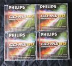 4x Philips CD-RW 80, Computers en Software, Beschrijfbare discs, Nieuw, Philips, Cd, Ophalen of Verzenden