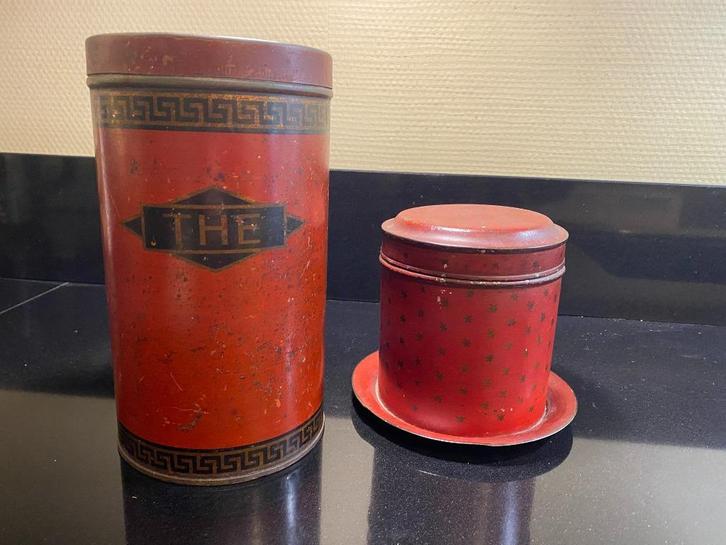 Brocante Theeblik, beschuitbus, Antiek en Kunst, Curiosa en Brocante, Ophalen