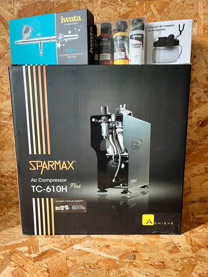 Airbrush TC-610H + Accessoires - Nieuw in doos!, Hobby en Vrije tijd, Schilderen, Nieuw, Airbrush en Toebehoren, Ophalen of Verzenden