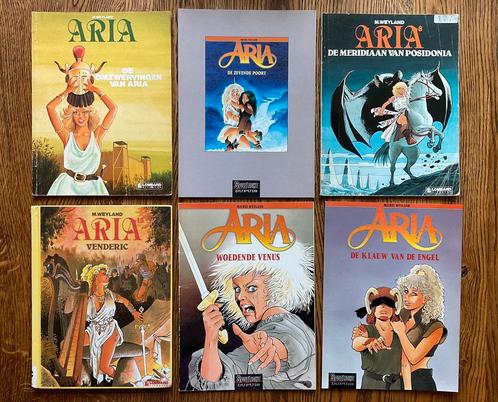 6 Aria stripboeken M.Weyland nrs. 1 3 8 15 18 en 21, Boeken, Stripboeken, Gelezen, Meerdere stripboeken, Ophalen of Verzenden