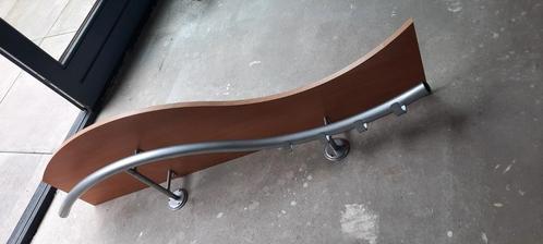 Kapstok van hout en staal, 118 cm., Huis en Inrichting, Woonaccessoires | Kapstokken, Zo goed als nieuw, Wandkapstok, Hout, Ophalen
