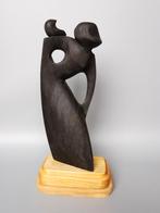 Amsterdamse school Art Deco hout sculptuur gestileerde vrouw, Verzenden