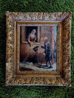 19e eeuws schilderij op doek, Antiek en Kunst, Kunst | Schilderijen | Klassiek, Ophalen of Verzenden