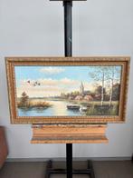 Schilderij van V. Rijswijk - Landschap met Water, Ophalen