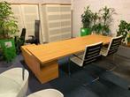 7 x Directiebureau Ahrend (slinger), bamboe, 270 x 110 cm., Huis en Inrichting, Bureaus, Ophalen, In hoogte verstelbaar, Gebruikt