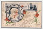 Oude reliëfkaart klederdracht visserij 1904, Verzamelen, Gelopen, Klederdracht, Voor 1920, Verzenden