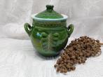Bijzondere groene aardewerk pot, Antiek en Kunst, Curiosa en Brocante, Ophalen of Verzenden