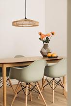Bruine rotan hanglamp, Ophalen, Zo goed als nieuw, Minder dan 50 cm